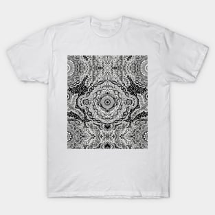 Rain in the Garden - black and white T-Shirt